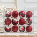 12 Pcs Glitter Christmas Tree Ball Ornaments Baubles Colorful A