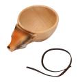Hand Carved Animal Rubber Wooden Water Cup Camping Coffee Cups -7