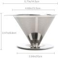 Pour Over Coffee Dripper Reusable Drip Cone Coffee Filter Portable