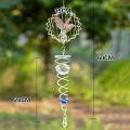 3d Metal Stainless Steel Wind Chimes Spiral Phoenix Tail (kingfisher)