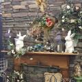 Easter Bunny Wreath Home Outdoor Door Wooden Plaque Sign Decorations
