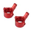 2pcs Metal Front Steering Knuckle Steering Block for Axial,red