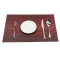 Placemats Set Of 4 Crossweave Woven Vinyl Placemat (red)