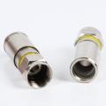 Copper Nickel-plated Inch Rg6 Four-shielded Extrusion F Head Standard