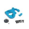Rc Car Motor Mount Holder with Motor Gear for Wltoys 144001,blue