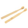 10pcs Bamboo Fibre Wooden Handle Tooth Brush Whitening Yellow