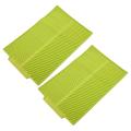 2x Silicone Dish Drying Mat Flume Draining Mat,rectangle Green