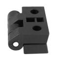 4pcs 63mm X 50mm Cabinet Plastic Hinge Door Hinges Hinge Black