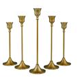 Vintage Decor Candlestick Holders Brass Gold Taper Candle Holders