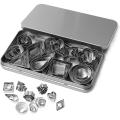 Cookie Cutters Set, 30 Pcs Stainless Steel Biscuit Cutters Donut
