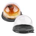 50 Pack Mini Clear Plastic Cake Box with Dome Lids for Muffin Pastry