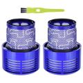 2 Pack V10 Filter Replacement for Dyson Cordless Vacuum Filters