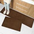 Pure Color Household Absorbent Kitchen Floor Mats Pink