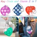 12 Pcs Silicone Keychain Toy Fidget Toy Office Desk Toy for Kids