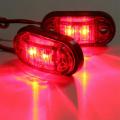 5pcs Red Led 2.5inch 2 Diode Light Trailer Truck Side Marker Lamp