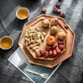 Wood Serving Plate Octagonal Plate Multipurpose Dinnerware Tray-a