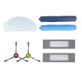 Replacement Part Kit Of Side Brush Filter Mop Cloth for Ecovacs