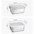 Stainless Steel Fresh-keeping Box with Lid Food Storage Box, B