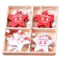 Christmas Decorations Wooden Pendant,christmas Five-pointed Star
