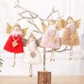 Christmas Angel Doll Hanging Ornaments Xmas Tree Decor Pink