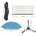 Main Side Brush Hepa Filter Mop Cloth for Ecovacs Deebot Ozmo U2