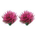 Artificial Lavender Flowers Outdoor Fake Flowers Plants-rose Red