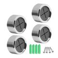 4pc Self-adhesive Towel Hooks Round Wall Mount for Kitchen Home