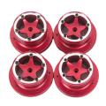 4pcs Beadlock Wheel Rim Wheel Hub for Mn D90 Mn90 Mn96 1/12 Rc Car ,1