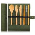 6 Pieces Of Bamboo Cutlery Set,environmentally Cutlery with Bag