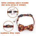 Halloween Cat Collar with Bell and Movable Bowtie Cute Dog Collar