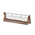 Plant Glass Planter with Wooden Stand,for Hydroponics Plants Decor