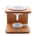 Ceramic Aroma Oil Candle Holder Wooden Creative Candle Lamp Holder