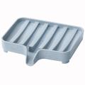 Sponge Holder Storage Rack Drain Soap Box Tray Soapbox Blue