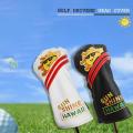 Golf Wooden Pole Cover Pattern Embroidery Pu Waterproof B