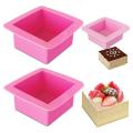 3 Pcs Non-stick Square Baking Silicone Molds, for Cheese Cake Tier