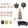 Happy New Years Balloons Set for New Years Decorations-rose Gold