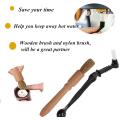 Coffee Brush Set 4 Pieces Wooden Cleaning Brush and Nylon Brush