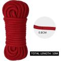 2 Pcs Red Cotton Rope, 8mm Soft Tying Cord for Camping, 10m/33ft