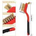 6pcs Mini Wire Cleaning Brush Brass Stainless Steel and Nylon Brush