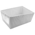 3 Pack Storage Boxes with Transparent Window,storage Baskets,white