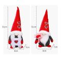 Valentines Gnomes Plush Decor - Mr and Mrs Scandinavian Elf Dwarf , B