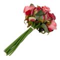 12pcs/lots Rose Flowers Wedding Bouquet Rose Silk(rose Red