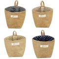 Wall-hanging Storage Bags Cotton Linen Basket Foldable Family Decor