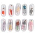 10pcs/lot Transparent Shell Plastic Pill Container Pill Cases Bottle