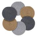 6 Pcs Coasters for Drinks Absorbent Handmade Braided Coaster Set