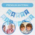 Happy Birthday Banner Set Confetti Balloons for Any Ages Party Decor