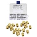 M2x3mmx3.2mm Female Threaded Brass Knurled Insert Embedded Nuts 20pcs