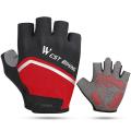 West Biking Cycling Bike Half Short Finger Gloves,red M