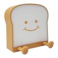 Cute Cartoon Toast Bread Shape Night Light Mobile Phone Holder Usb, C
