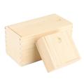 2pcs Wood Jewelry Box for Rings, Earrings, Necklaces,wood Color
